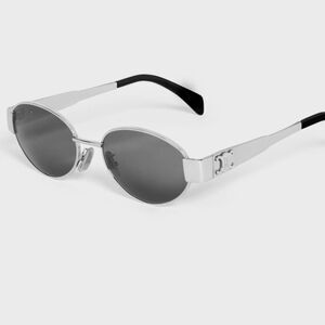 Oval Frame Black & Silver Sunglasses - Brand New -Techno Rave - w/ Box - Women’s